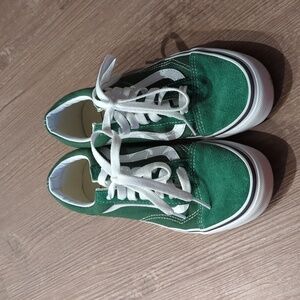 Green Vans Size 3.5 In Men's And 5 In Womens